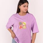 DSC_5745 copy Women’s Oversized Lilac T-Shirt with Food Graphic Print