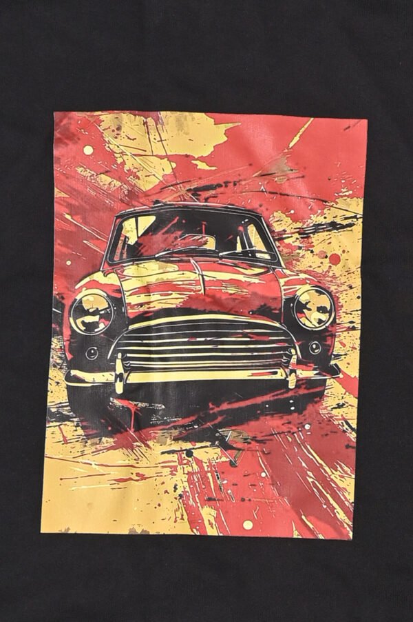 DSC_7990 s Men’s Black Hoodie with Car Graphic Print (Without Fleece)