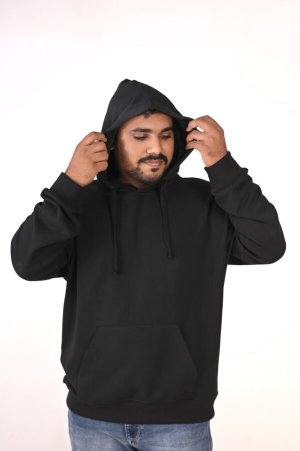 DSC_5762 copy Men’s Black Hoodie with Racer Back Print