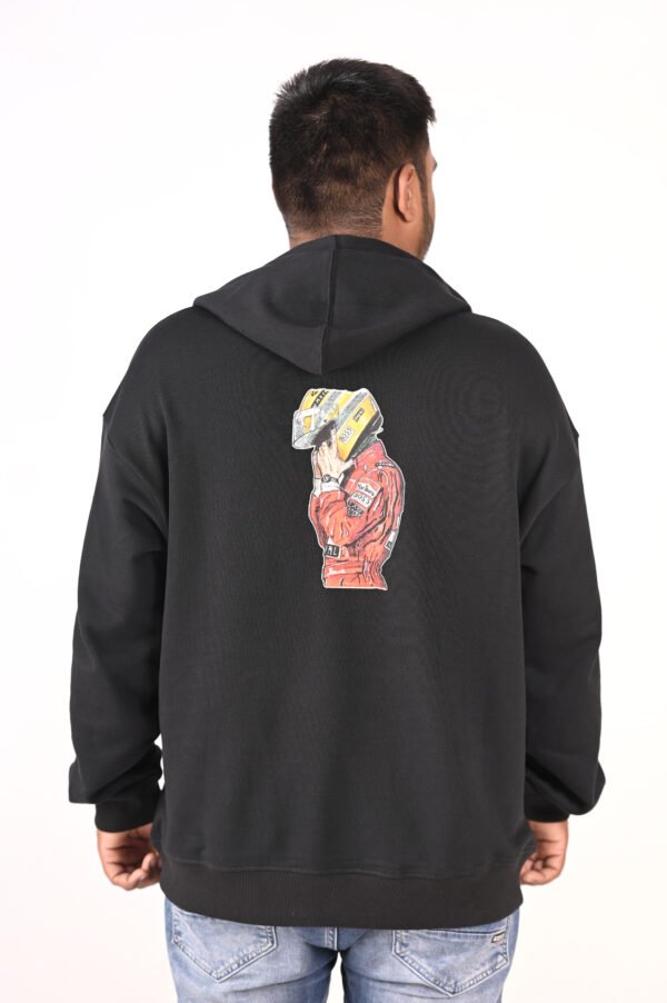 DSC_5774 copy Men’s Black Hoodie with Racer Back Print