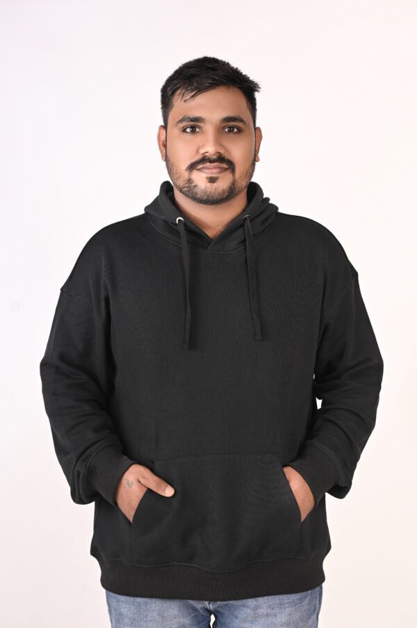 DSC_5778 copy Men’s Black Hoodie with Racer Back Print