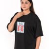 DSC_5897 copy Women’s Oversized Graphic T-Shirt – Black “You’re My Lobster” Print