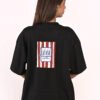 DSC_5960 copy Women’s Oversized Graphic T-Shirt – Black “Sardines” Front & Back Print