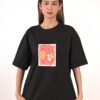 Women’s Oversized Black Graphic T-Shirt – “Aperol Spritz” Print