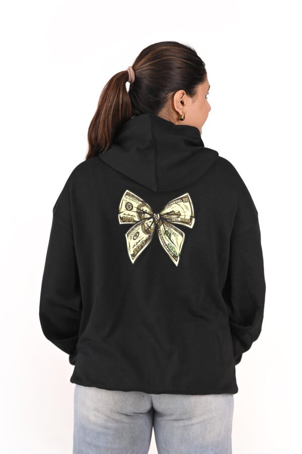 DSC_6004 copy Women’s Oversized Black Hoodie – Money Bow Back Print