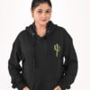 DSC_6019 copy Women’s Black Hoodie with Cactus Print