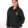 DSC_6023 copy Women’s Black Hoodie with Cactus Print