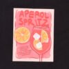 Women’s Oversized Black Graphic T-Shirt – “Aperol Spritz” Print
