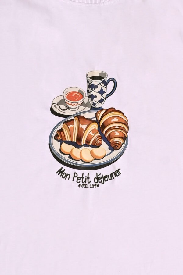 DSC_7977 copy Women’s Oversized White T-Shirt – Mon Petit Déjeuner Print