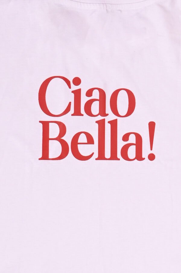DSC_7981 copy Women’s White Oversized T-Shirt – “Ciao Bella / Chilli Print”